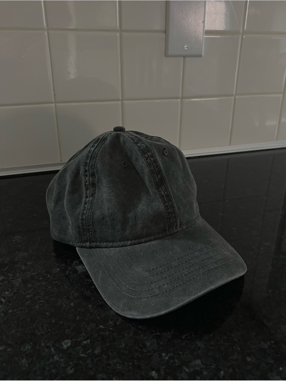 Unisex Washed Black Cotton Baseball Cap - Everyday Adjustable Hat